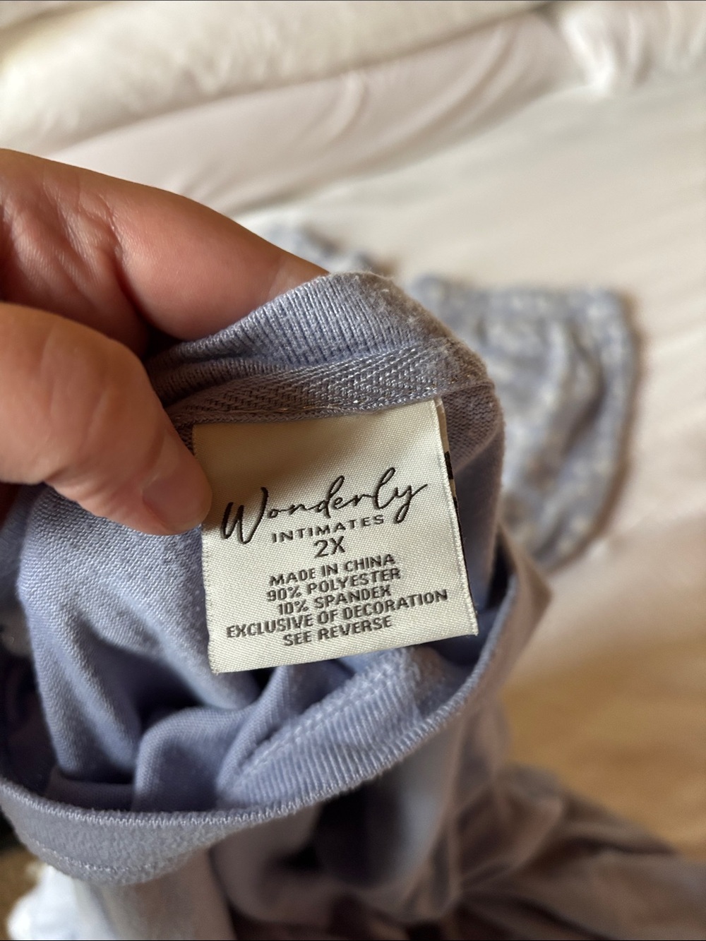 Wonderly Pajama Set Light Blue 2XL - Picture 6 of 6